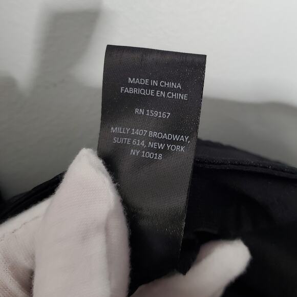 Milly Hannah Organza Belted Floral Embroidered Mini Dress Black Sheer Size 6 NEW - Picture 16 of 16